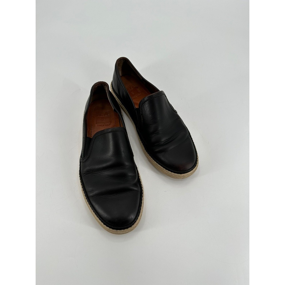 Frye Gates Slip-On Casual Shoes‎ Black Leather Round Toe Gore Loafers Men's 9